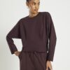 Brown Premium Long Sleeve Batwing Sweatshirt