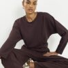 Brown Premium Long Sleeve Batwing Sweatshirt