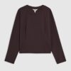 Brown Premium Long Sleeve Batwing Sweatshirt
