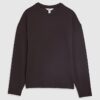 Brown Premium Long Sleeve Tie Front Top