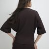 Brown Premium Short Sleeve Tuck Side Top