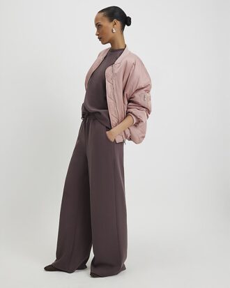 Brown Premium Wide Leg Joggers