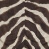 Brown Ruched Wavy Print Mesh Top