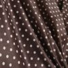 Brown Satin Spot Print Knot Front Top