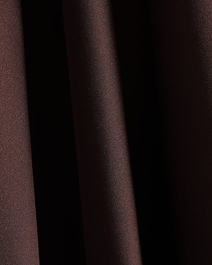 Brown Satin Waterfall Cape