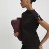 Brown Short Sleeve Interlock Top