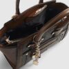 Brown Winged Panelled Zip Tote Bag
