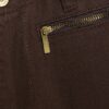 Brown Zip Front Relaxed Flared Jeans