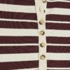 Burgundy Long Sleeve Stripe Top