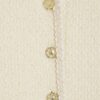 Cream Boucle Long Sleeve Fringed Cardigan