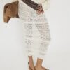 Cream Crochet Maxi Skirt