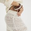 Cream Crochet Maxi Skirt