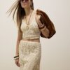 Cream Crochet Sleeveless Bralet
