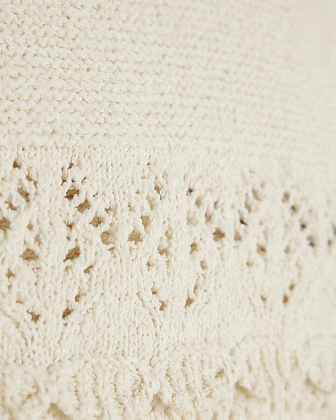 Cream Crochet Sleeveless Bralet