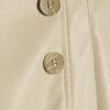 Cream Faux Leather Belted Pleated Midi Skirt