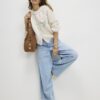 Cream Floral Embroided Cardigan