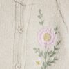 Cream Floral Embroided Cardigan
