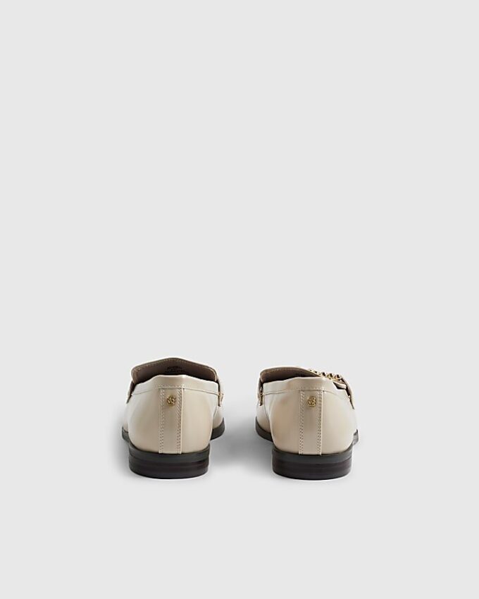 Cream Gold Trim Loafers