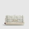 Cream Heart Quilted Purse
