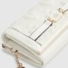 Cream Heart Quilted Purse