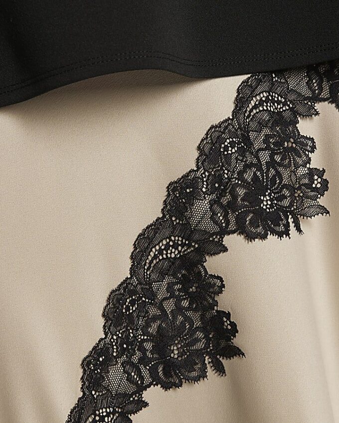 Cream Lace Hybrid T-Shirt Maxi Dress