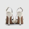 Cream Logo Slingback Court Heels