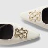 Cream Logo Slingback Court Heels