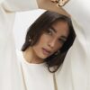 Cream Long Sleeve Batwing Top