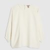 Cream Long Sleeve Batwing Top