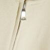 Cream Long Sleeve Zip Up Bomber Sweatshirt