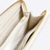 Cream Monogram Zip Around Purse