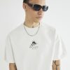 Cream Oversized Japanese T-Shirt & Shorts Set