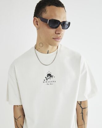 cream oversized japanese t shirt shorts set 2 330x413 - Cream Oversized Japanese T-Shirt & Shorts Set