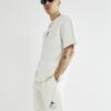 Cream Oversized Japanese T-Shirt & Shorts Set