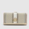 Cream Panelled Clip Top Purse