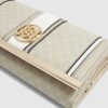 Cream Panelled Clip Top Purse