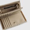 Cream Panelled Monogram Foldout Purse