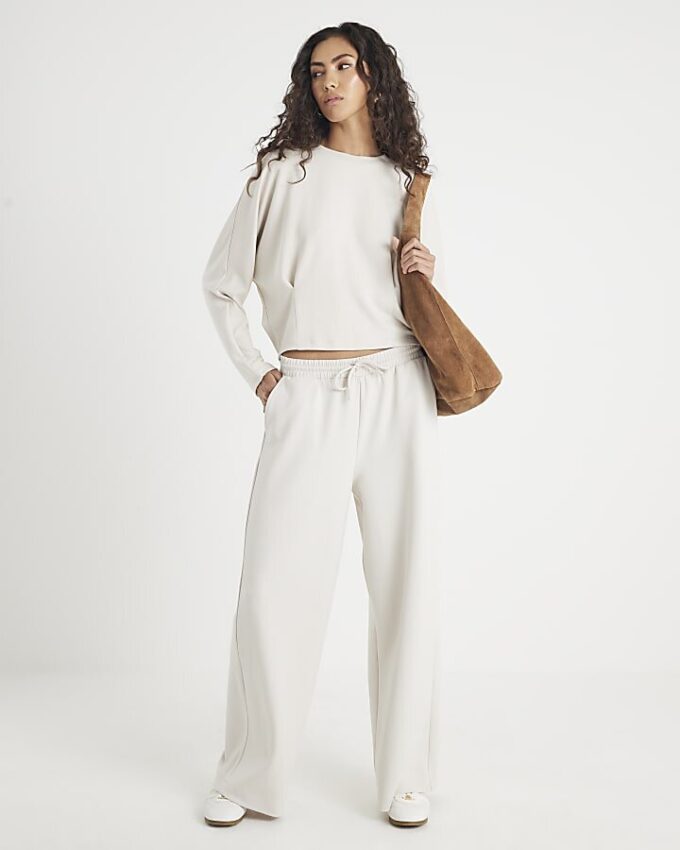 Cream Premium Long Sleeve Batwing Sweatshirt