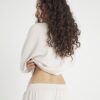 Cream Premium Long Sleeve Batwing Sweatshirt