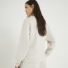 Cream Premium Long Sleeve Tie Front Top