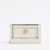 Cream RR Monogram Embossed Mini Purse