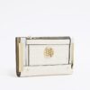 Cream RR Monogram Embossed Mini Purse