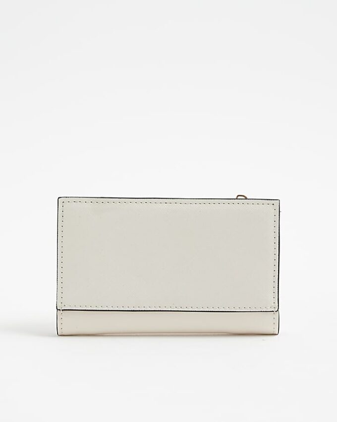 Cream RR Monogram Embossed Mini Purse