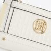 Cream RR Monogram Embossed Mini Purse