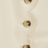 Cream Scallop Front Faux Leather Top