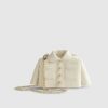 Cream Shirt Mini Purse