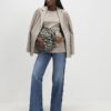 Cream Sleeveless Tunic Top
