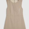 Cream Sleeveless Tunic Top