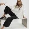 Cream Tipped Batwing Sleeve Top