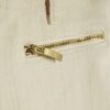 Cream Zip Front Relaxed Flared Jeans